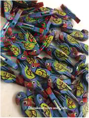 Sky Blue Parrot Buttons