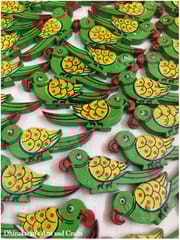 Green Big Parrot Buttons