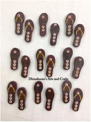Brown Slipper Buttons