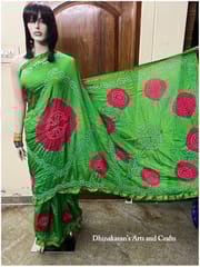 Moha Art Silk Bandhani Saree