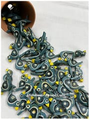 Greyish Blue Chidiyaa Buttons