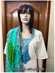 Multicolor Art Silk Bandhani Dupatta