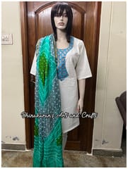 Multicolor Art Silk Bandhani Dupatta