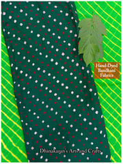 SPICY GREEN Bandhani Fabric