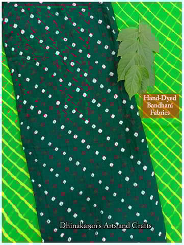 SPICY GREEN Bandhani Fabric