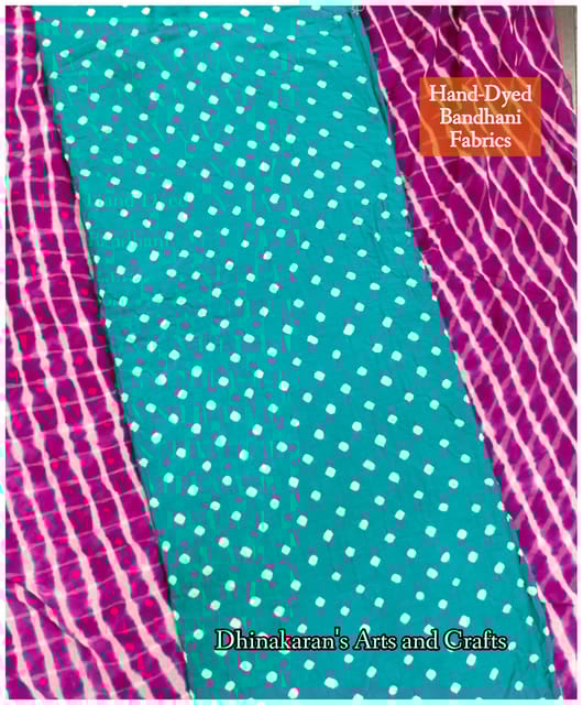 TURQUOISE Bandhani Fabric