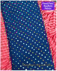 DESI BLUE Bandhani Fabric