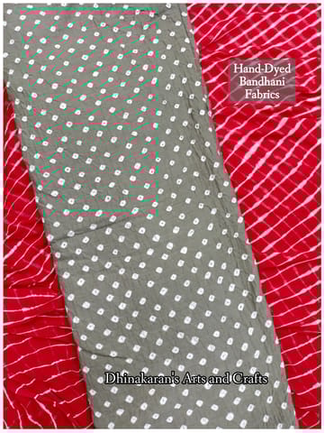 GREY Bandhani Fabric