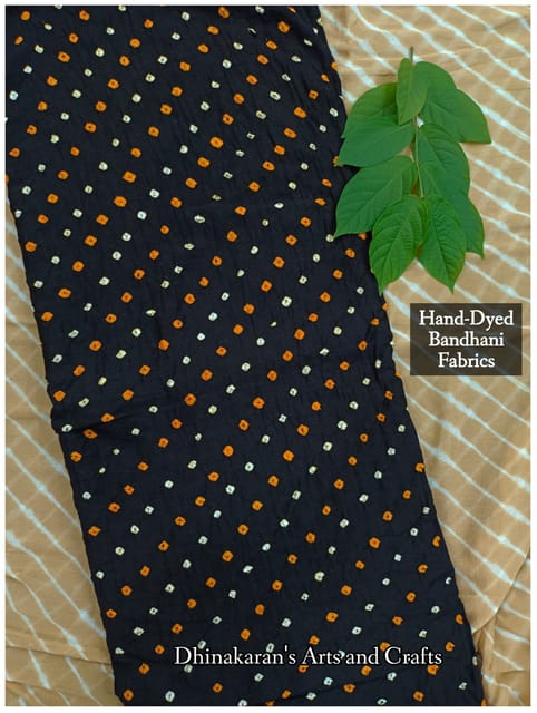 GALAXY BLACK Bandhani Fabric