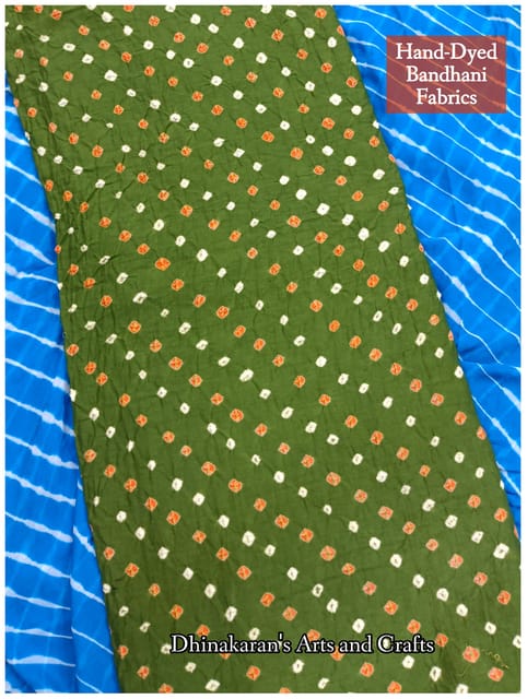 MEHNDI GREEN Bandhani Fabric
