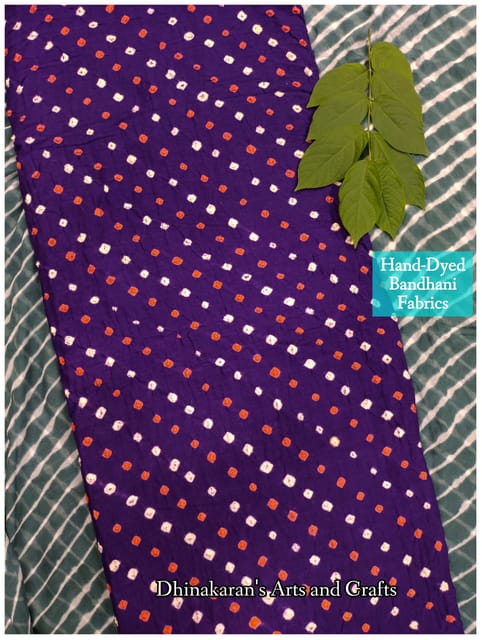 VIOLET Bandhani Fabric