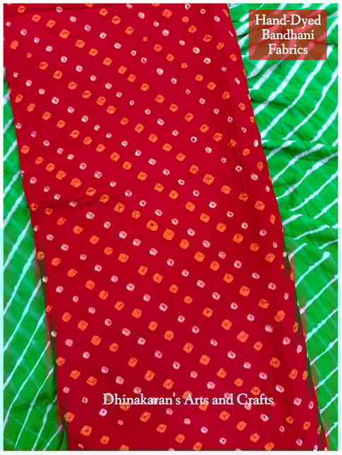 DESI RED Bandhani Fabric