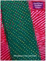DESI GREEN Bandhani Fabric