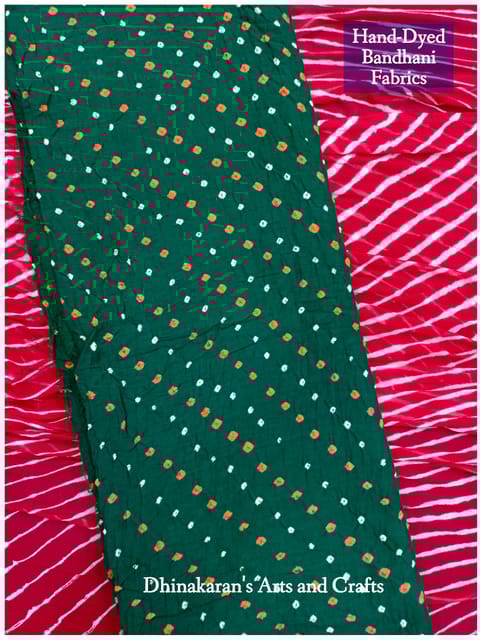 DESI GREEN Bandhani Fabric