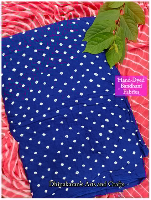 DARK BLUE Bandhani Fabric