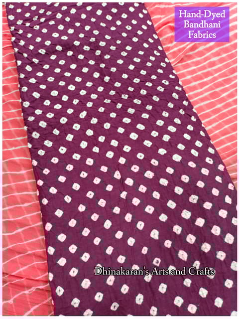 WINE Bandhani Fabric