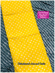 LEMON YELLOW Bandhani Fabric