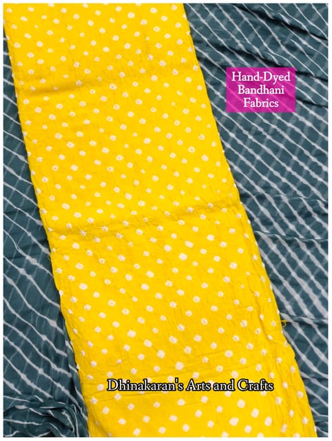 LEMON YELLOW Bandhani Fabric