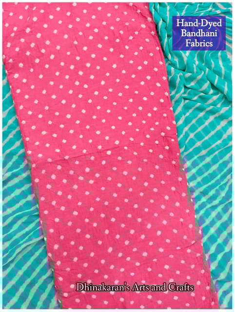PINK Bandhani Fabric