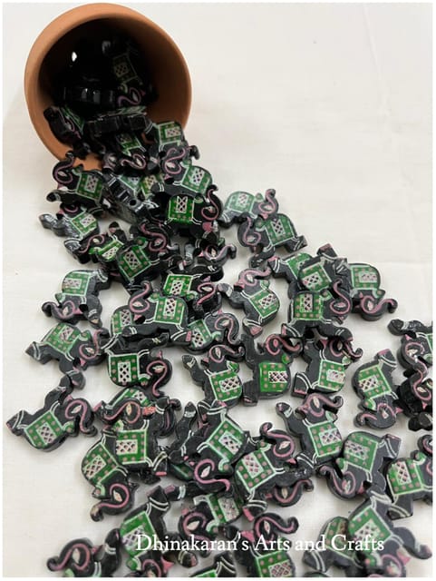 Black Elephant Buttons