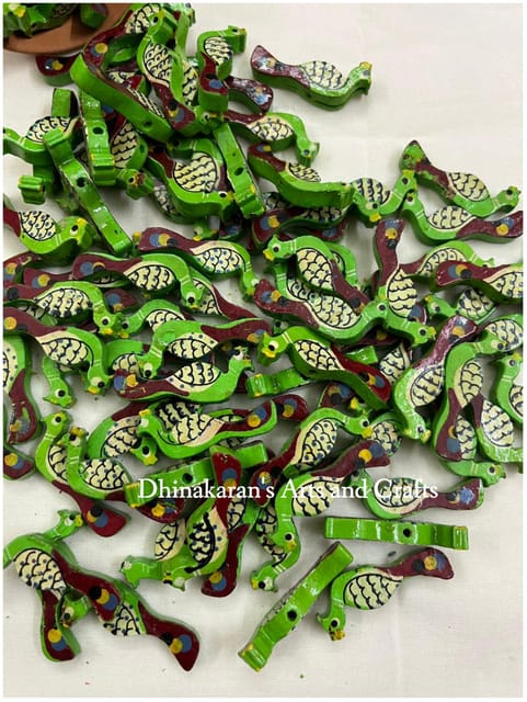 Green Peacock Buttons