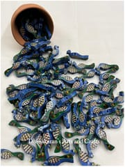 Dark Blue Peacock Buttons