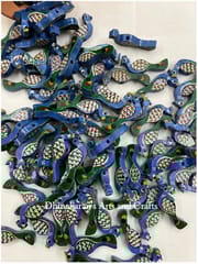 Dark Blue Peacock Buttons