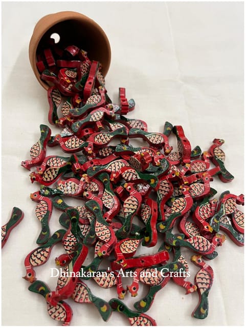 Red Peacock Buttons
