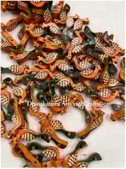 Orange Peacock Buttons