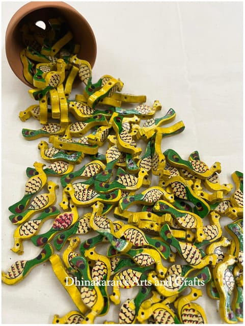 Yellow Peacock Buttons