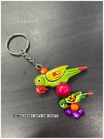 Quirky Parrot Keychain