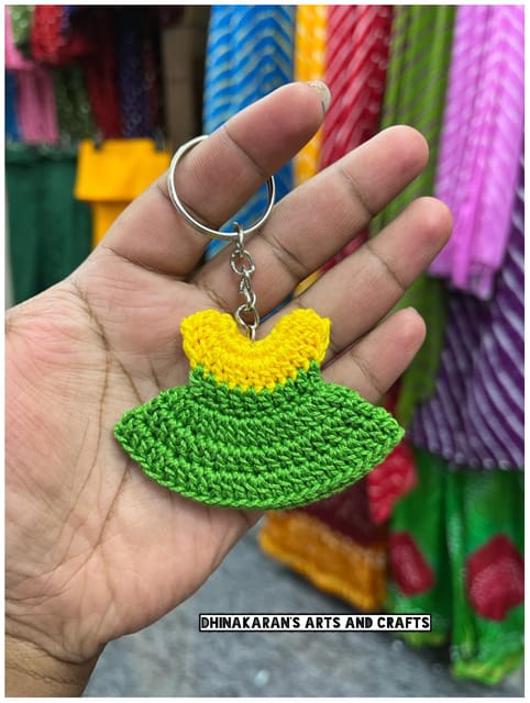 Mini Frock Crochet Keychain