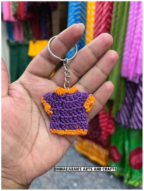 Mini T-Shirt Crochet Keychain