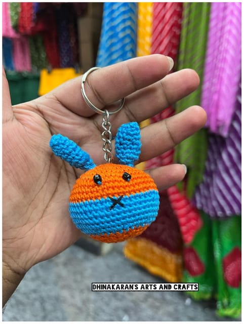 Bunny Crochet Keychain