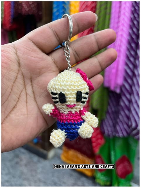 Kitty Crochet Keychain