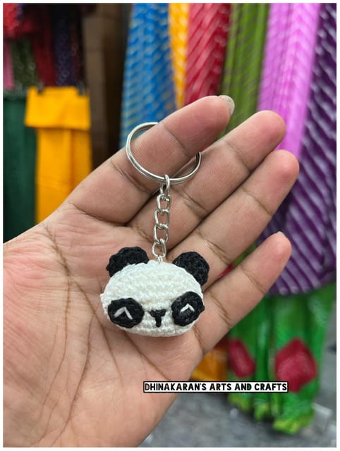 Panda Crochet Keychain