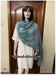 Art Silk Bandhani Dupatta - GREY