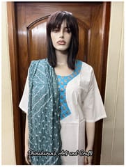 Art Silk Bandhani Dupatta - GREY