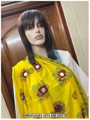 Ethnic Kutchwork Dupatta - YELLOW