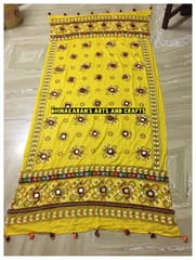 Ethnic Kutchwork Dupatta - YELLOW