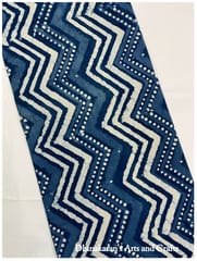 INDIGO CHEVRON Block Print Fabric