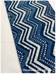 INDIGO CHEVRON Block Print Fabric
