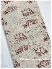 AUTO CAR Block Print Fabric