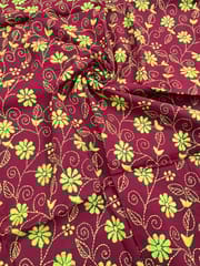 Floral Full Kanthawork Blouse Piece