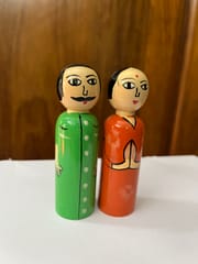 Miniature Indian Couple Dolls