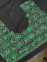 Floral Kanthawork Blouse Piece