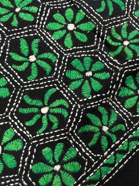 Floral Kanthawork Blouse Piece