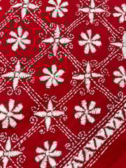 Floral Kanthawork Blouse Piece