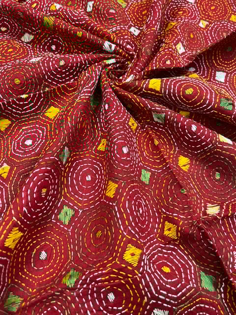 Geoemtric Full Kanthawork Blouse Piece