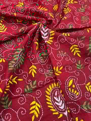 Floral Kanthawork Blouse Piece